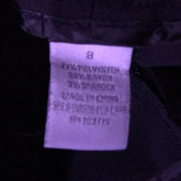 DRESSBARN wide leg black crop pants 4 pockets size 8 - Picture 4 of 10